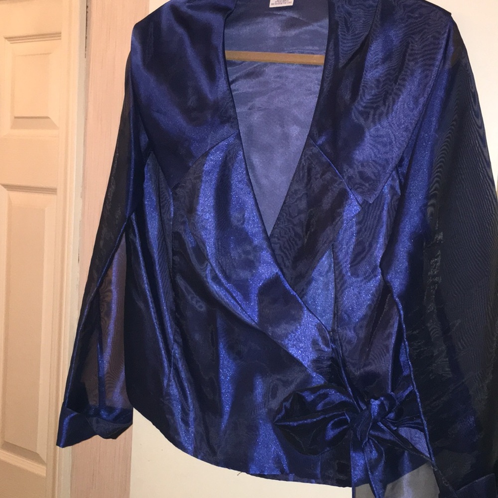 Helene Blake Evening top. Cobalt blue.